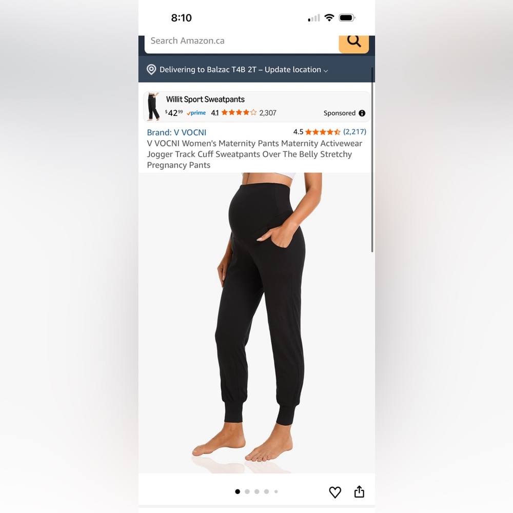 Bundle of maternity joggers - Bae, H+M and Amazon